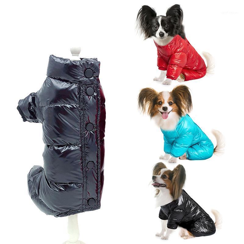 

Pet Winter Clothes Waterproof Cloth Down Pure Color Buckle Four-Legged Dog Clothes For Chihuahua Dog Costume1, Black
