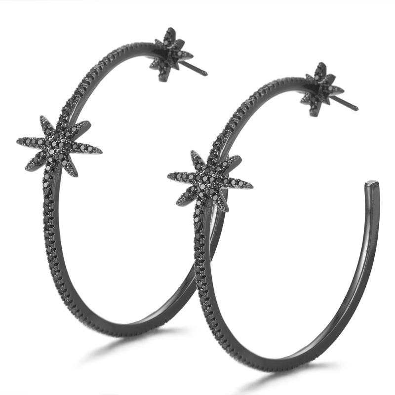 

Siscathy Trendy Design Cubic Zirconia Super Fashion Black Earrings for Women Party Jewelry High Quality 2020 New Hot Accessories