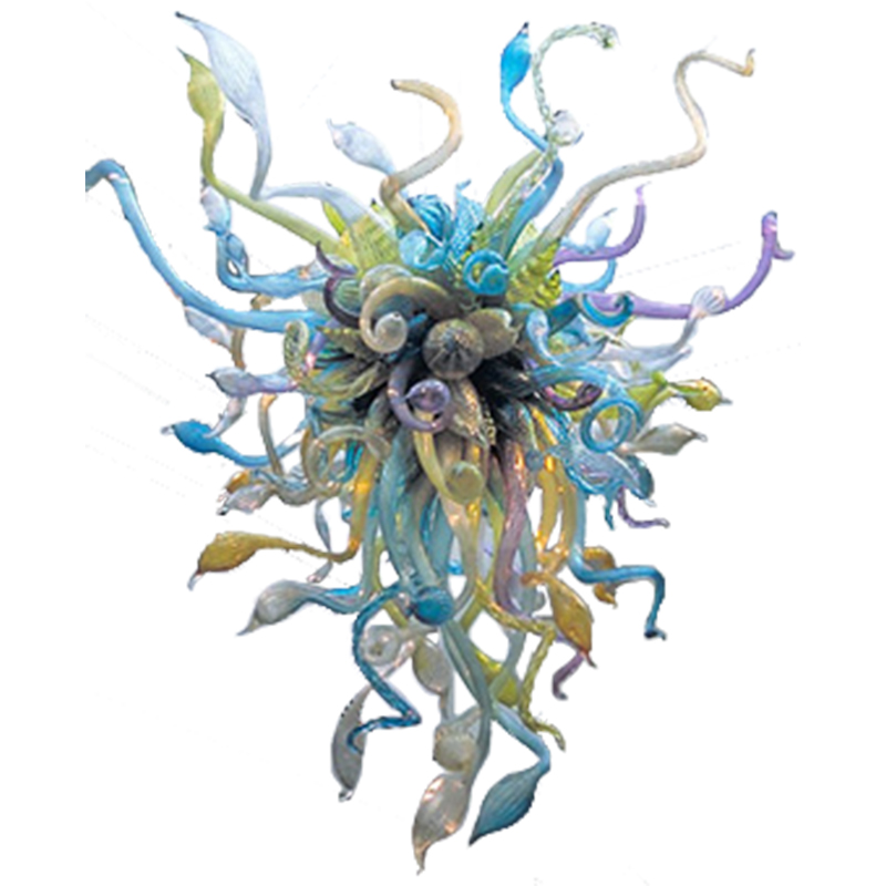 

Multi colored Hand Blown Lamp Chandelier Lamps Custom Made Art Glass pendant lights for bedroom home decoration