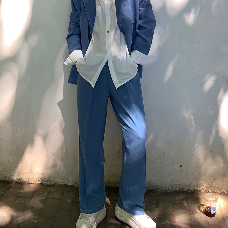 

2021 Men' Dress New Fall Skinny Retro Relaxed Pants Fashion Young RSBX, Blue