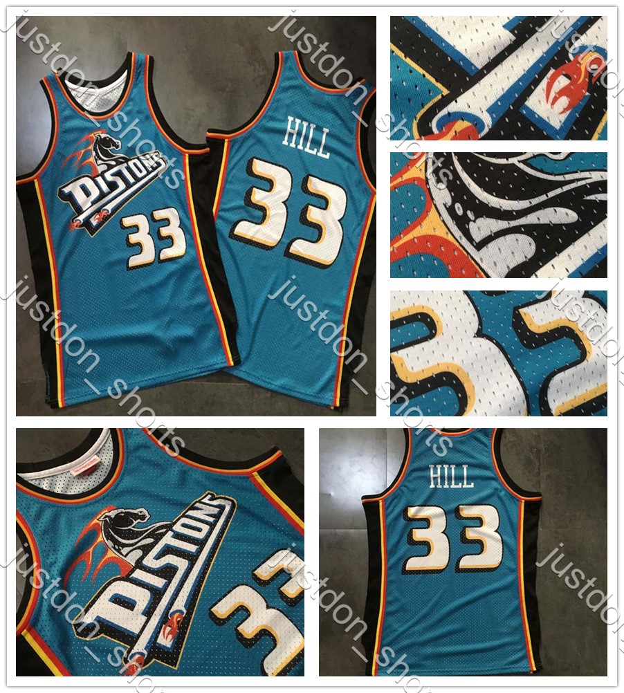 

Mens Top Quality Basketball Jerseys Grant 33 Hill Dense AU Fabric Retro Digital Embroidered Shirts Basketball Basketball Shirts, Like pics