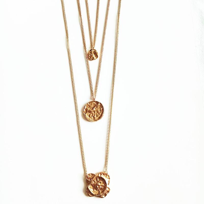 

Chokers Necklaces Baroque Coin Disc Pendant Choker Layered Chain Necklace for Women