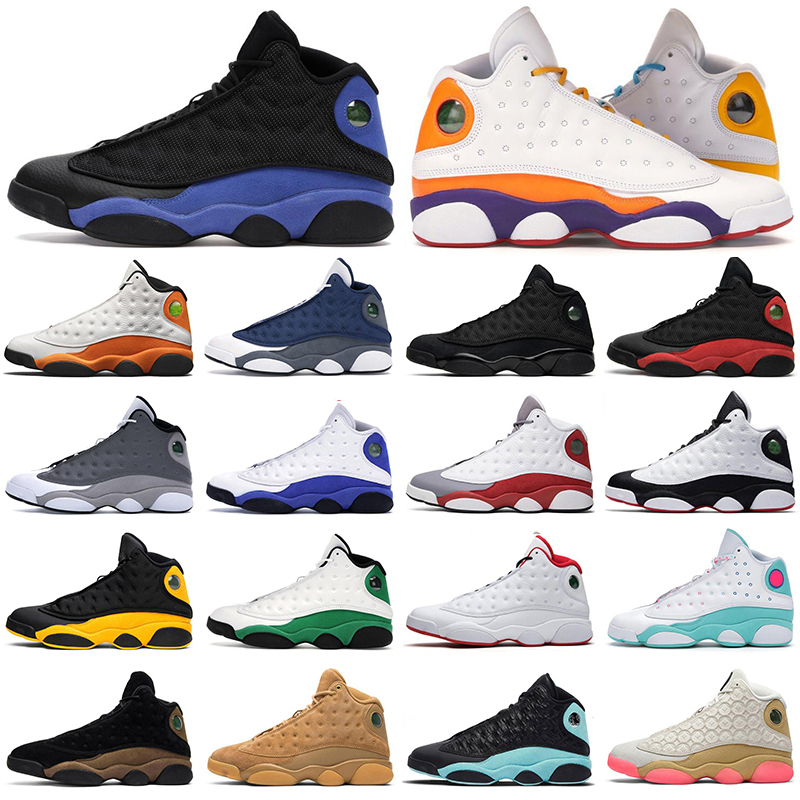 

2021 men women basketball shoes 13s Black Hyper Royal Starfish Red Flint Bred Island Green mens trainers athletic sneakers size 5.5-13