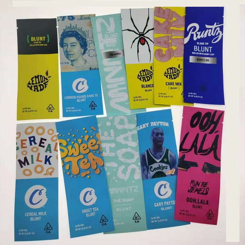 

11 types Blunts Runtz Blunts Pre Roll Bag 2g Touch Skin Smellproof Bags Mintz London Pound preroll packaging