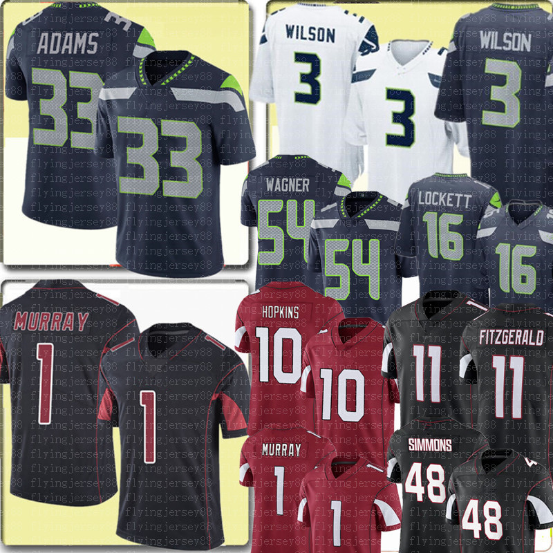 

33 Jamal Adams 3 Russell Wilson Jersey 1 Kyler Murray Jersey 12s Tyler Lockett DK Metcalf Shaquem Griffin Larry Fitzgerald Bobby Wagner, Jersey {haiying}