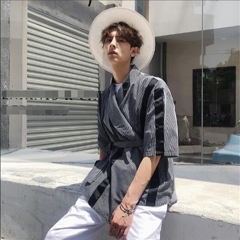 

2021 New Original Wind Short Sleeve Korean Version of Men's Summer Trend in Long Shirt Tarja Inches 7UA0, 11