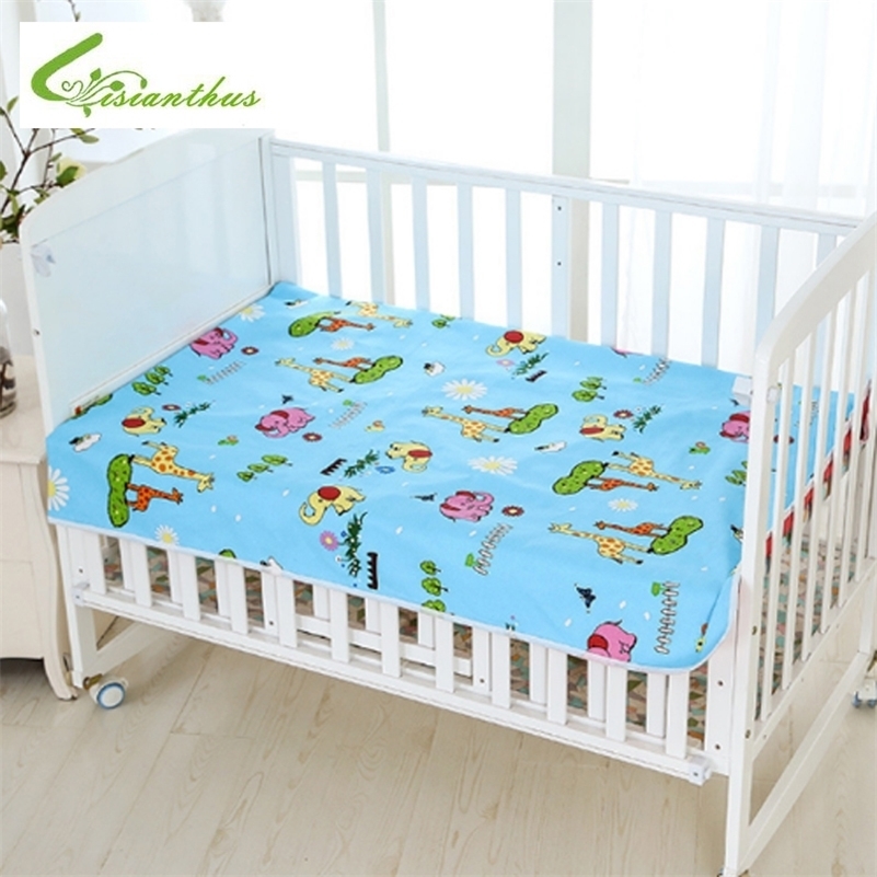 

120*80cm Babys Urine Pad for Newborn Baby Diaper Reusable Durable 3 Layers Waterproof Urine Mat Cover Changing Pad for Crib 201117