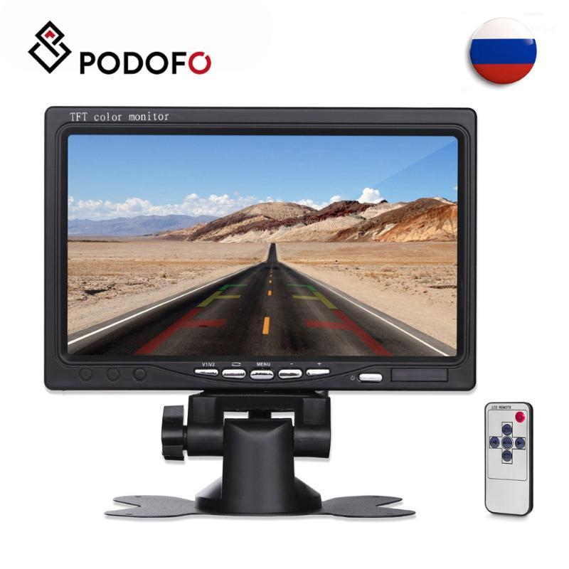 

Podofo 7" TFT Color LCD Headrest Car Parking Rear View Reverse Monitor With 2 Video Input 2 AV In For DVD VCD Reversing Camera1