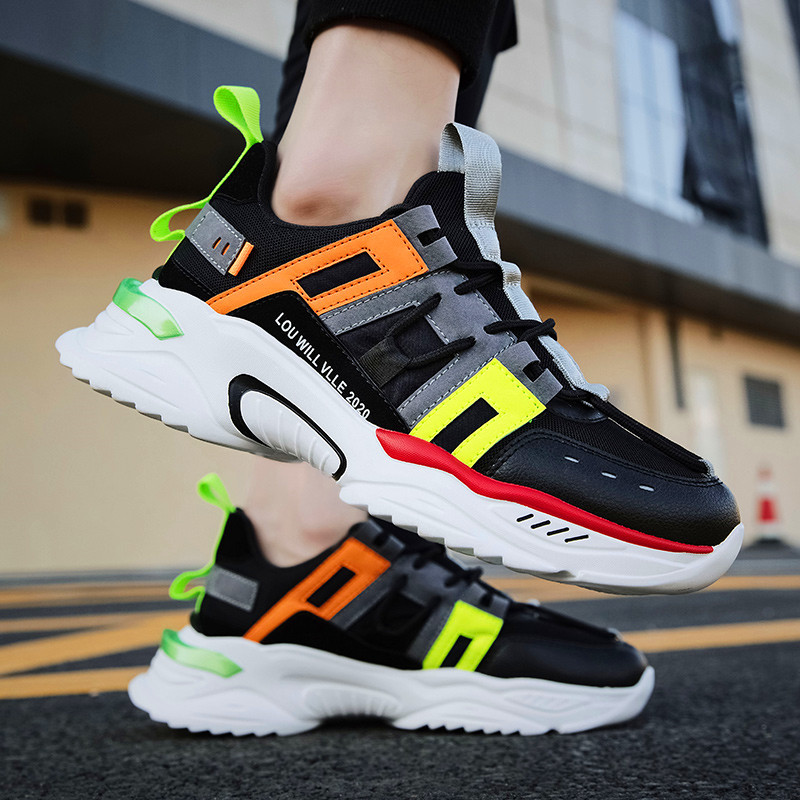 

Top quality ;2020 Fashion high quality casual male reflexive light breathing reflective shoes sports in zapatos of hombres, 124；black-124；