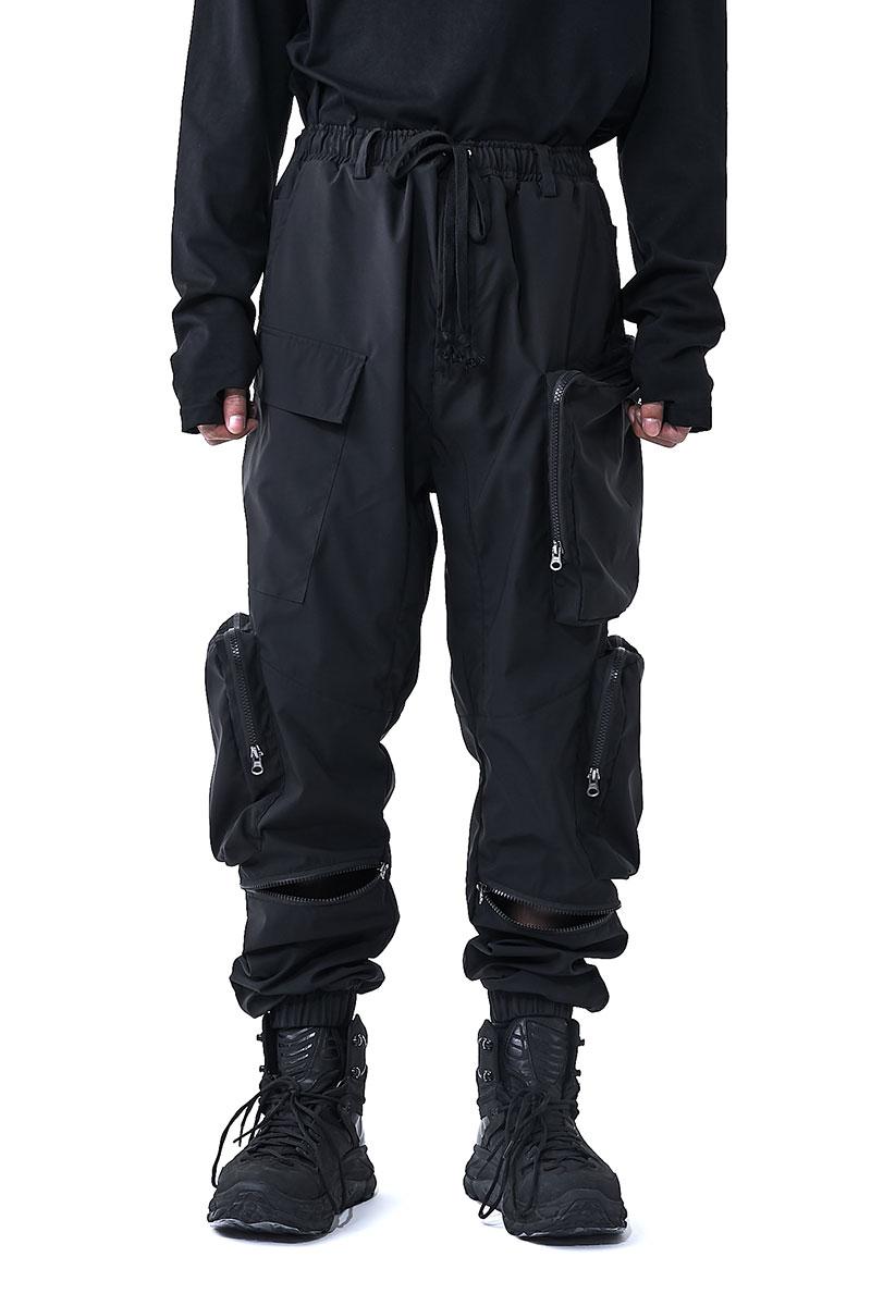 

Men's Pants Pupil Travel Cargo-pants With 3d Pockets Drawstring Techwear Streetwear Ninjawear Punk Goth Japanese Style, As pic