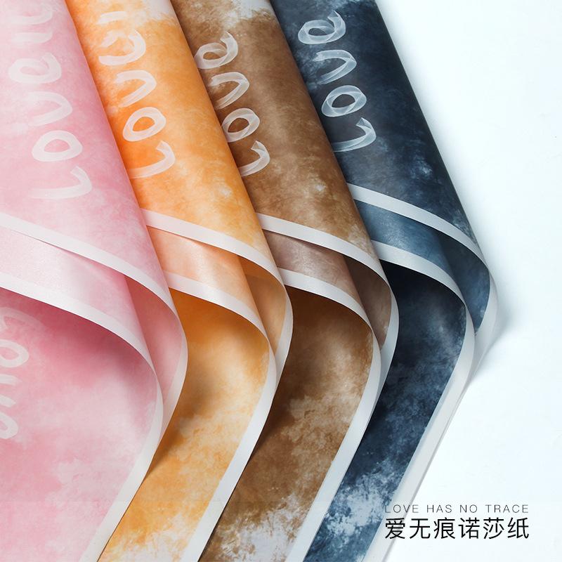 

Gift Wrap Wholesale Korean Style Waterproof Flower Packaging Paper Valentine's Day DIY Bouquet Decorative Plastic Material 20 Sheets/Pack