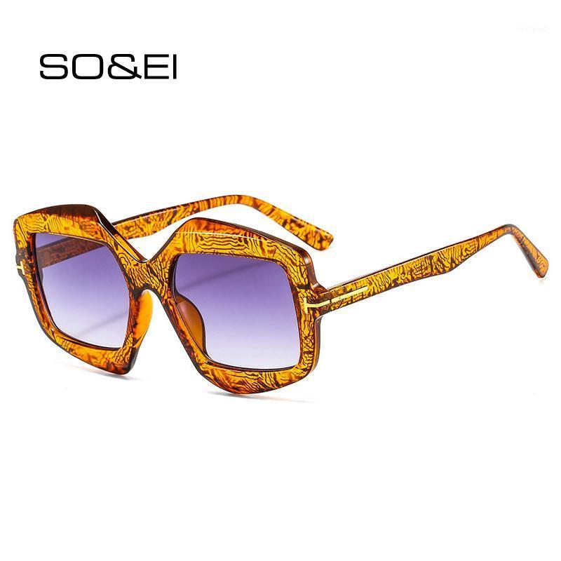 

Sunglasses SO&EI Fashion Irregular Polygon Women Brand Designer Vintage Jelly Color Eyewear Men Square Sun Glasses Shades UV4001
