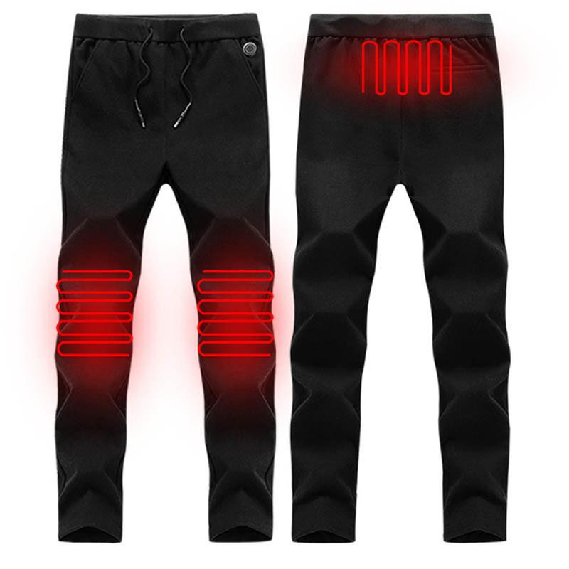 

Men Women Warm USB Smart Battery Heating Pants Infrared Elastic Waist Winter Outdoor Hiking Skiing Fishing Washable Trousers