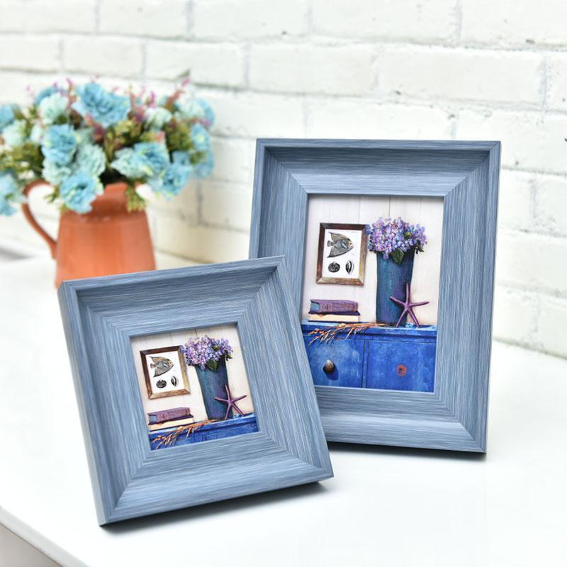 

Christmas European Modern Blue Picture Frames, Picture Photo Frames,4/5/6/7/10 inch Frames,Wall Frame Home Decoration1