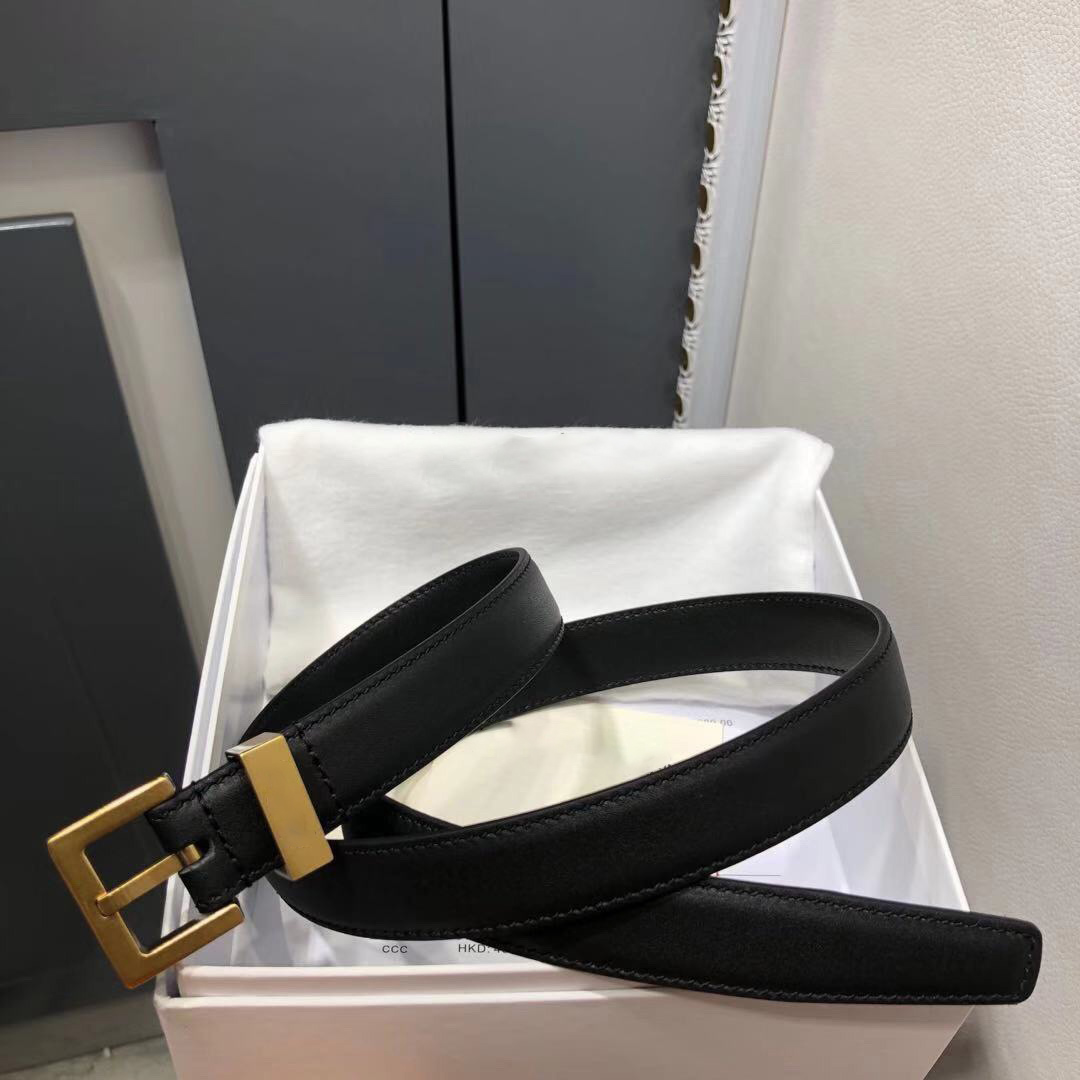 

New top best quality 2.5 cm width black genuine leather pin buckle women belt with box women designers belts Waistband 558088 121, Belts with white box