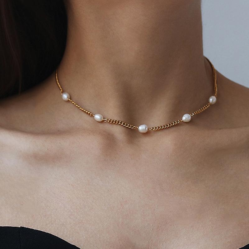 

100% Natural freshwater pearl necklace for women Pearls Bohemia Handmade Fine Jewelry Fashion 2021 New