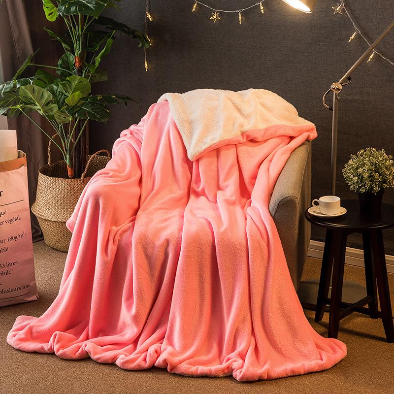 

Flannel Fur Thicken Warm Sofa Baby Blanket Cover Blanket Canap Journey Bedspread Winter