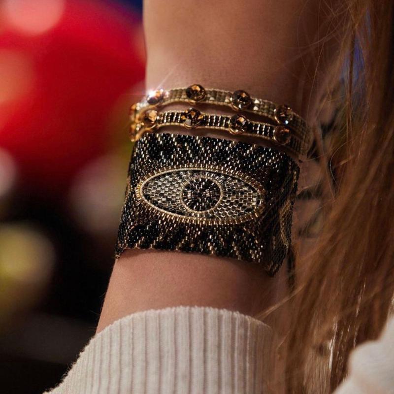 

BLUESTAR 2021 Turkish Eye Bracelet Handmade Crystal Pulseras Mujer Moda Handmade Tassel Jewelry