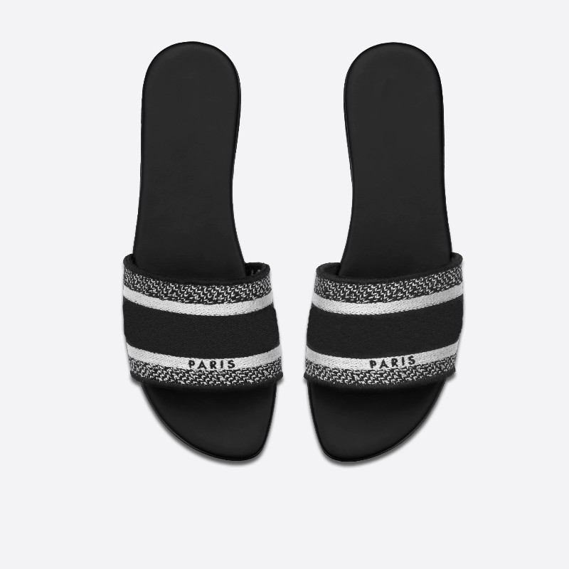 

21ss Paris Slides Women Luxurys Designers Sandals Genuine Leather Sole embroidery Ladies flip flops high quality Beach Slippers no box, Dust bag