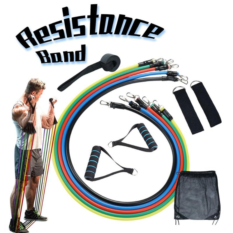 

Fitness Workout Resistance Bands Latex 11pcs/set Exercise Pilates Tubes Pull Rope Expanders Training Workout Yoga Rubber Loop