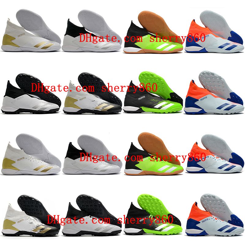 

2021 mens soccer cleats PREDATOR 20.3 Lacele LacelessTF IC football boots indoor Turf soccer shoes high ankle botas de futbol cheap, As picture 13