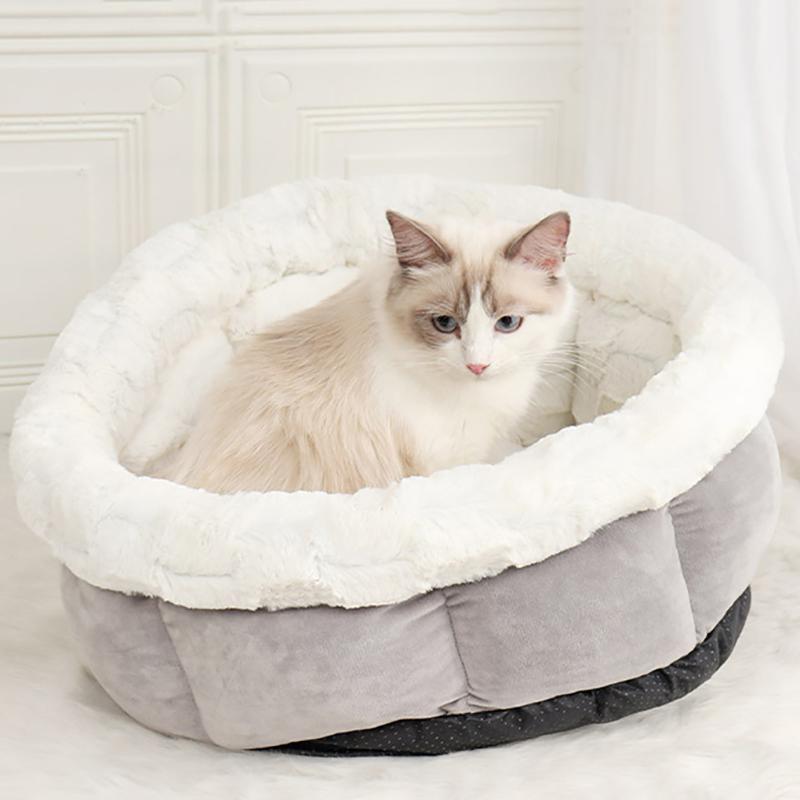 

New Petal Cat Nest Pet Cat Bed Autumn And Winter Warm Dog Bed Plush Velvet Thickening Cats house Pet Nest Pets sleeping supplies