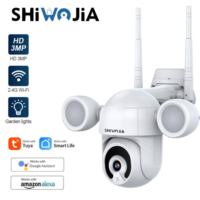 

SHIWOJIA 3MP FHD Wifi Action Camera Tuya Smart Life Cloud PTZ Dome Outdoor Google Home Alexa Surveillance Security IP CCTV Cam