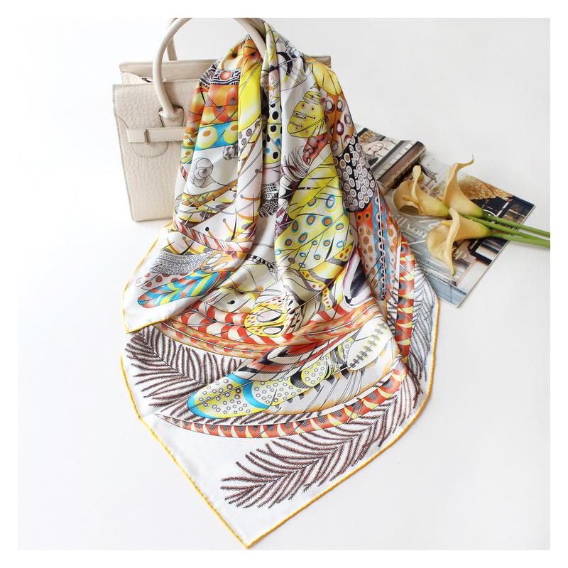 

Real Pure Twill Silk Scarf 90 summer Square shawl Soft Real silk scarf women Bandana Gift