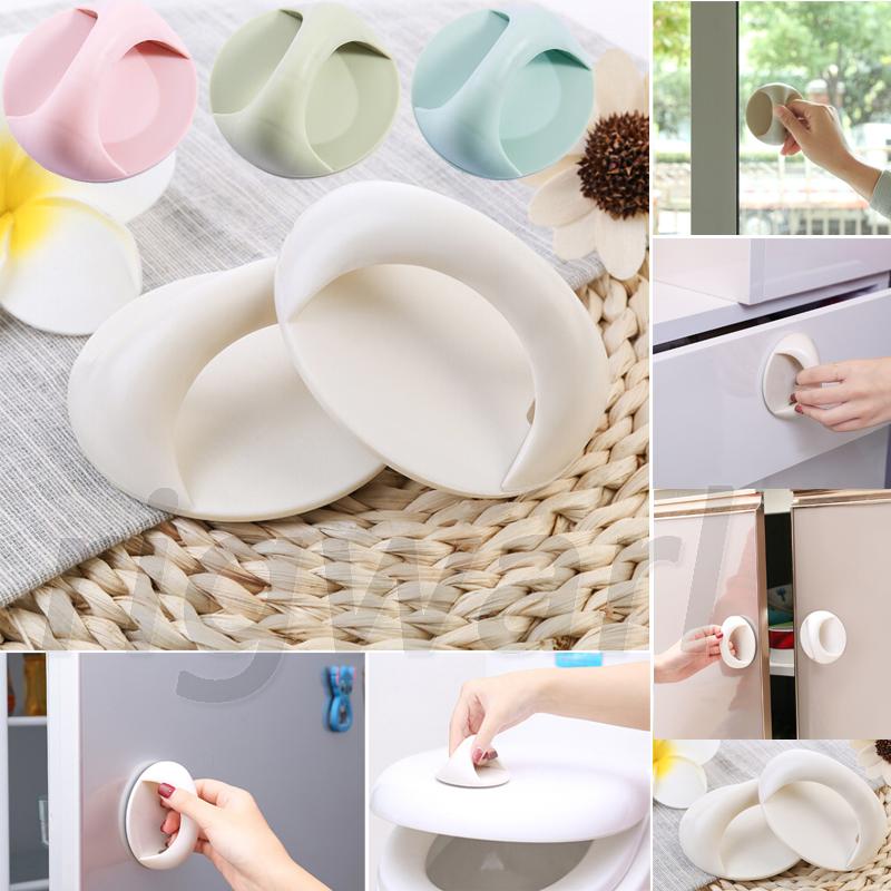

New paste door and window handle round sliding door handle self-adhesive drawer cabinet toilet lid
