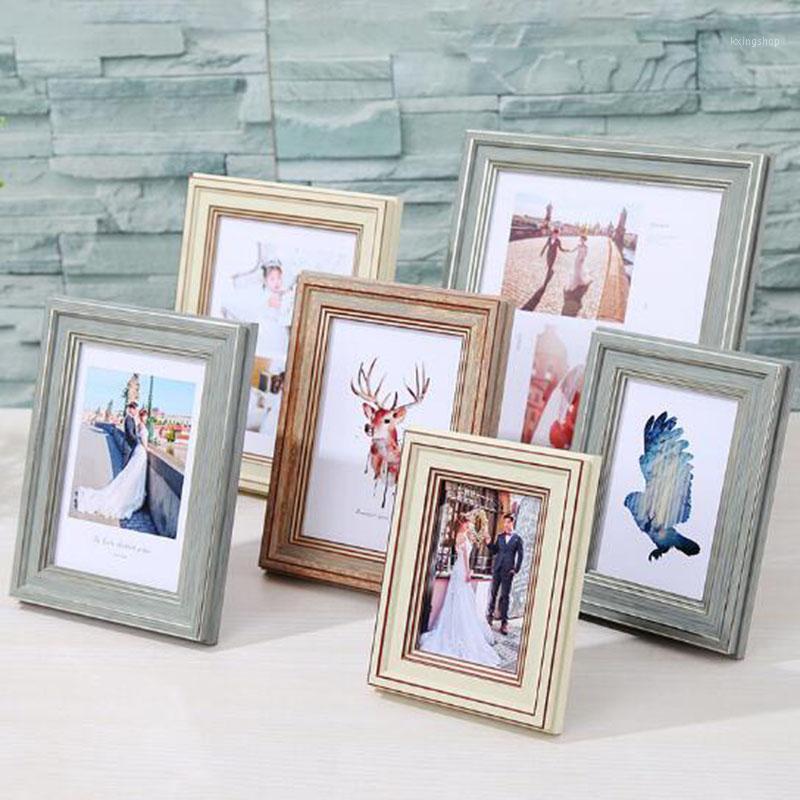 

Nordic Style Resin Photo Frame Desktop 5nch 6inch 7inch Wall Hanging Picture Frame Rectangle Shape Ornaments Home Decor1