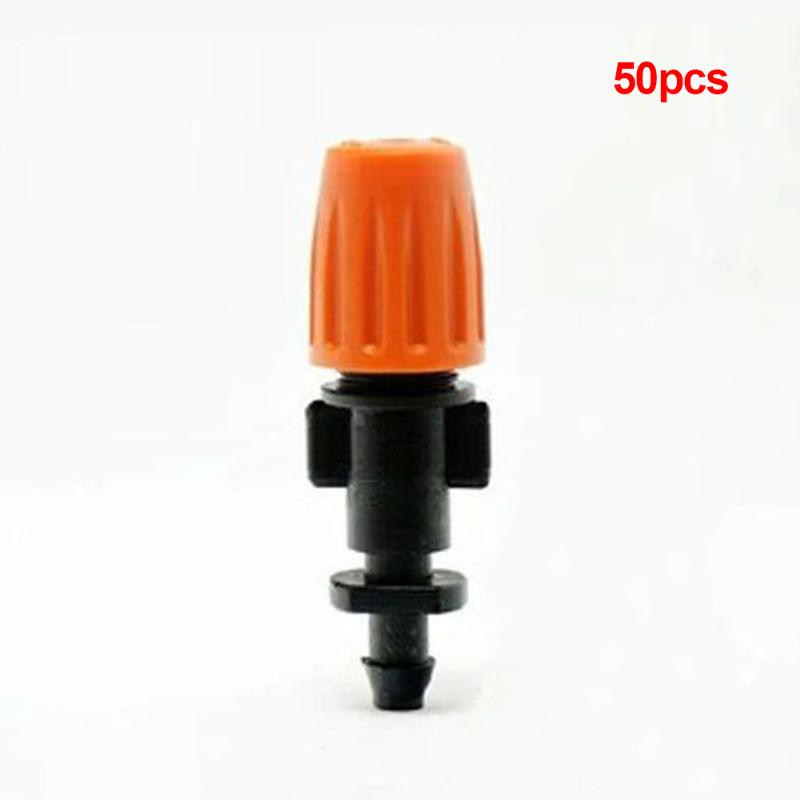 

50pcs Sprinklers Micro Flow Water Adjustable Misting Irrigation Dripper Head Sprayer Garden Spray Head Drip System Hose Lawn, As pic