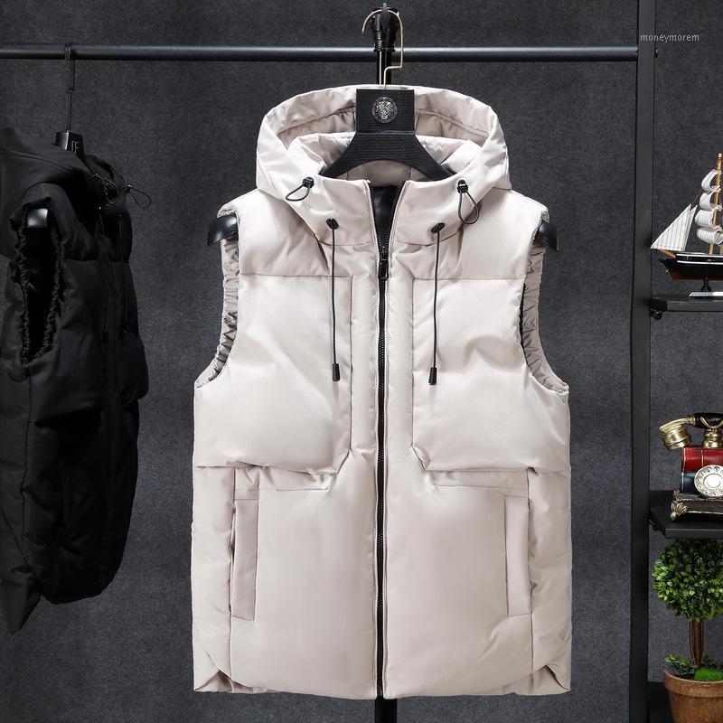 

Winter Vest Men Plus Size 7XL 9XL 9xl 11xl Casual Winter Sleeveless Jackets Male Hooded Thick Warm Parka Jacket Waistcoat Men1, 8880 white