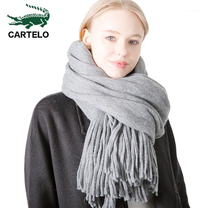

New scarf for autumn and winter new long tassels solid color faux wool scarf men and women monochrome thick shawl Unisex1