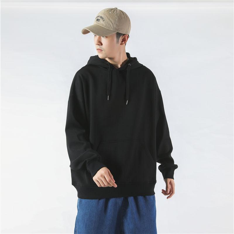 

2020 Fall and Winter New Korean Men' Trendy Hoodie Fashion Personality Loose Solid Color Keep Warm Cotton Comfortable Top
