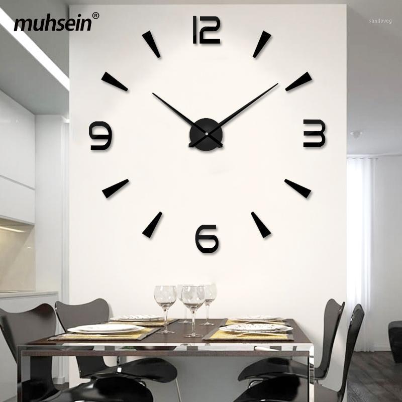 

Muhsein 2020 New Wall Clock Home Decoration Clock Acrylic Mirror Sticker Quartz Watch 3d DIY Mute Wall Free Shipping1