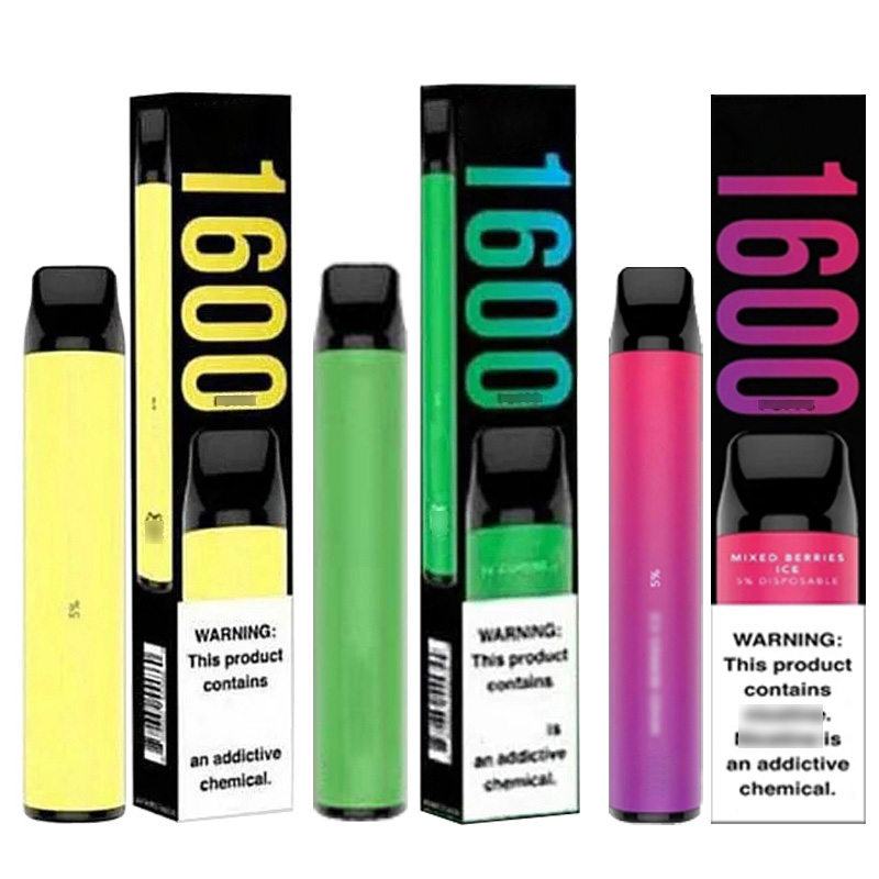 

1600 Puffs Disposable Vape Puff Pen XXL 1000mAh Electronic Cigarette E Vapor Pod Manufacturer With Security Code