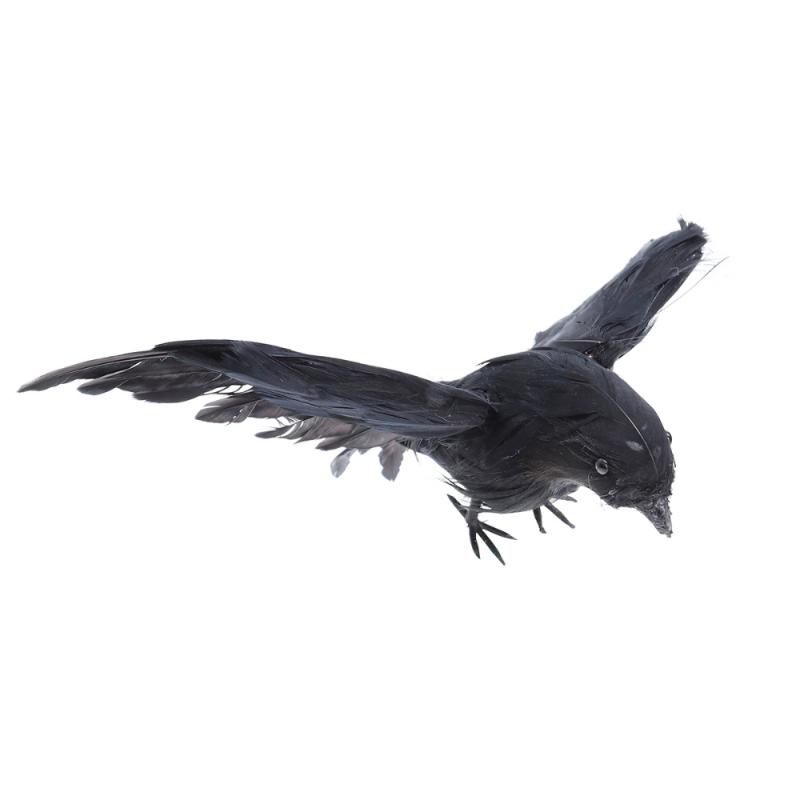 

1 Pc Fake Birds Lifelike Winged Black Raven as Props Party Decoration (Black)