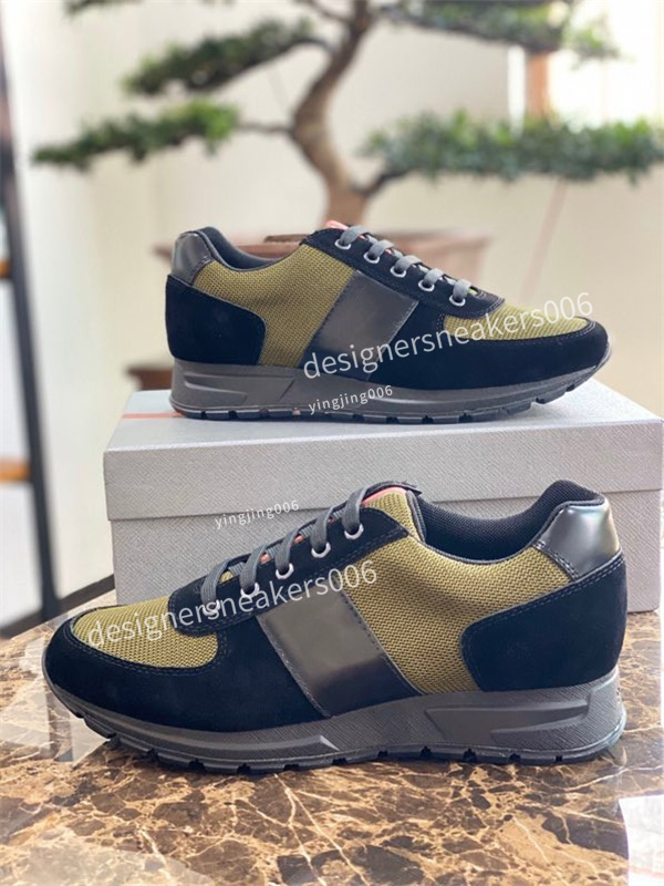 

2021 Luxury designer Casual Shoes runner camouflage Sneakers Suede Lace up leather Flats Outdoor Runner trainers size38-46, 13