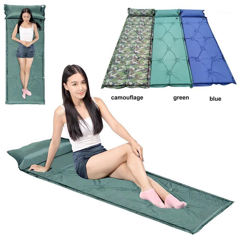 

Multifunction Spliced Inflatable Portable Air Pad Camping Mat Moisture proof pad Pillow Air Mattress sleeping For Picnic1