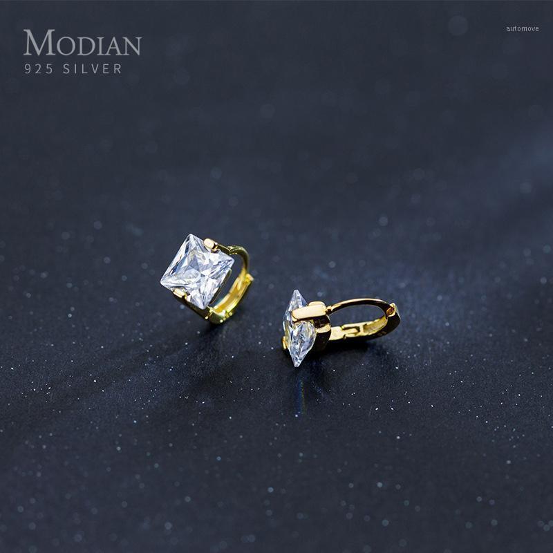 

Modian Tiny Square CZ Gold Color Hoop Earrings for Women 925 Sterling Silver Small Ear Hoops Female Fashion Jewelry Bijoux1