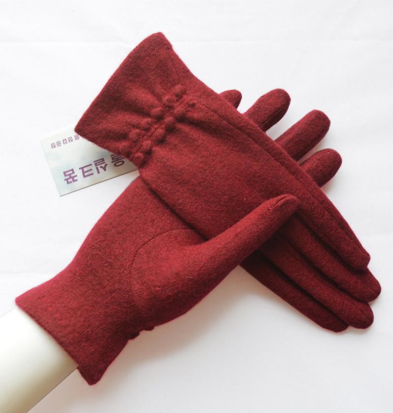 

Winter Women Wool Gloves New Thick Warm Touch Screen Ladies Gloves Spring Autumn Soft Elegant Hot Pink Mittens