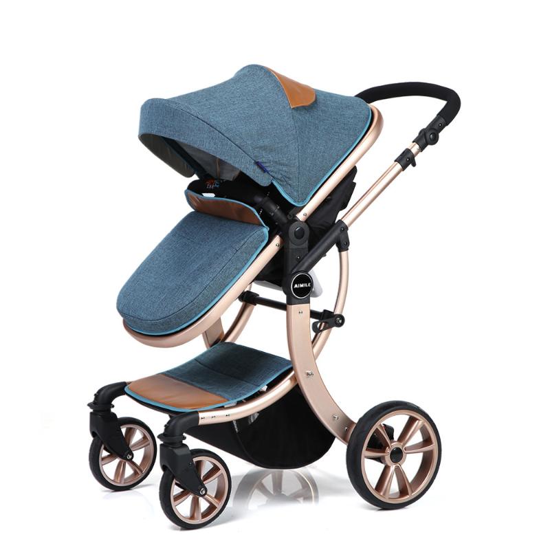 

Luxury Baby stroller can sit reclining absorber high landscape folding baby carriage travel car kinderwagen poussette