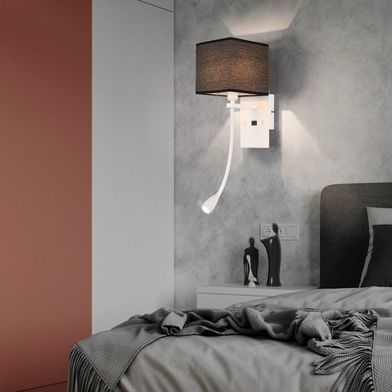 

European-style modern personality bedroom bedside decorative lamp creative hotel guest room study hotel LED wall lamp MJ1125