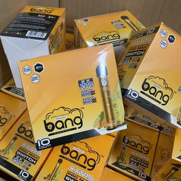 

Bang XXL Pro Max Switch Disposable E-cigarettes Device Kit Vape 2 IN 1 6ml Pods 2000 Puffs 1100mAh Battery XXtra Double Flavors Pen