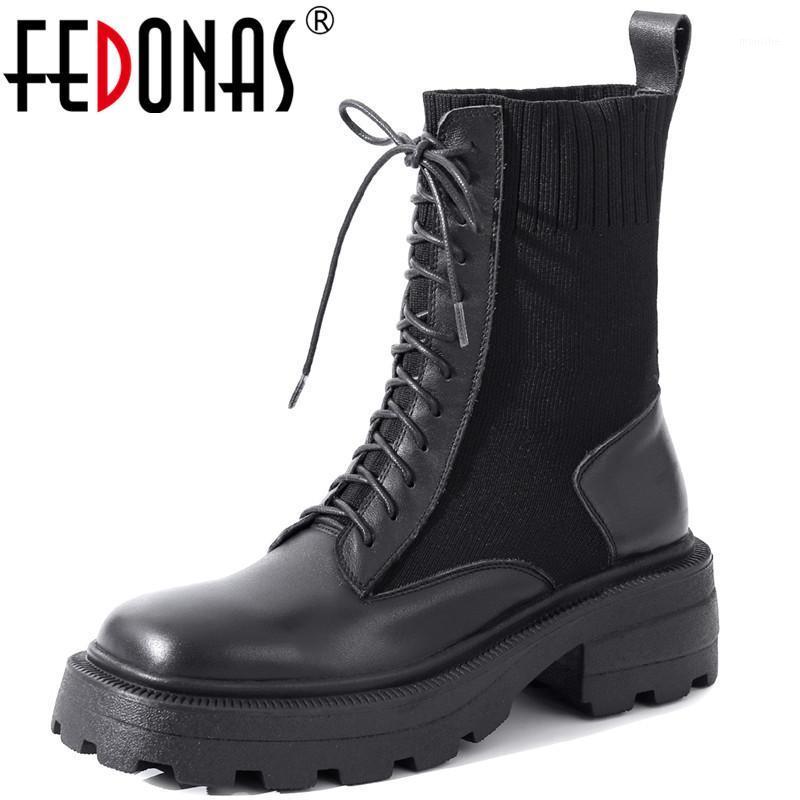 

FEDONAS Fashion Demi-Season Boots For Women 2021 Winter Genuine Leather Chunky Heels Shoes Woman Heels Party Back Ankle Boots1, Heiniupi