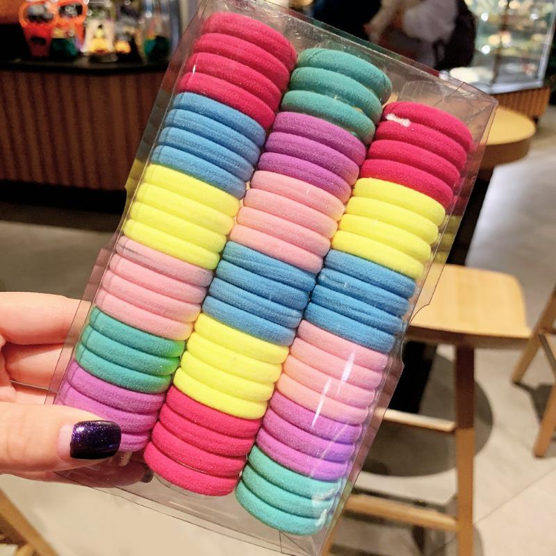 

6169 Han Zhishang Headband Girl's Net Red Rubber Band Headwear Simple Solid Color Seamless Hair Band Ultra-Stretch Hair