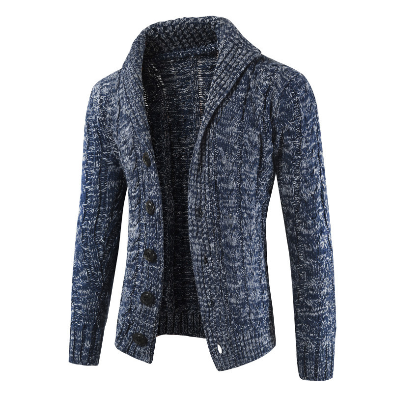 

2021 Camisola Autumn and Winter of Men New Long-sleeved Lapel Button Cardigan Coat Shirt Hot Tide Malo HX4B, Beige