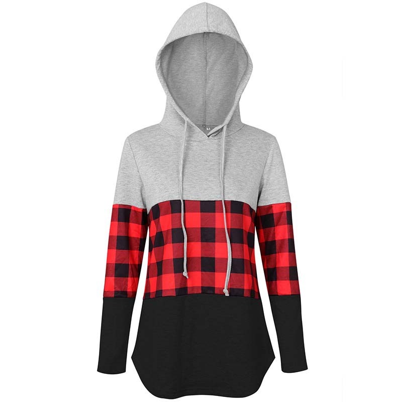 

Warm sale Wild Casual Chess Pullover sweaters Hoodie for Women, Black