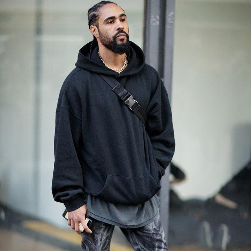 

hot sale 20FW High Street Simple Solid Hooded Sweatshirt Autumn Winter Outdoor Fashion Hoodies Men Women Casual Sweater hoodie, Black