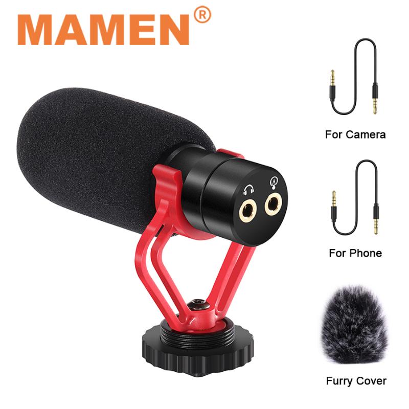 

3.5mm Smartphones & Camera Video Microphone Real-time Monitoring Recording Photography Microphone Intelligent Noise Reduction